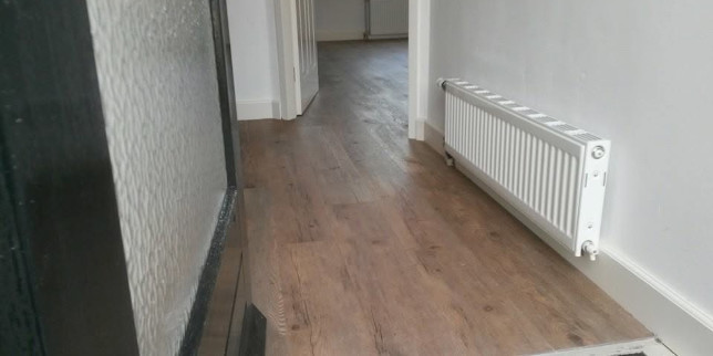 Afbeelding van een PVC-vloer.